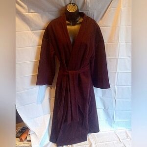 Prologue women's brown belted wrap coat size M
